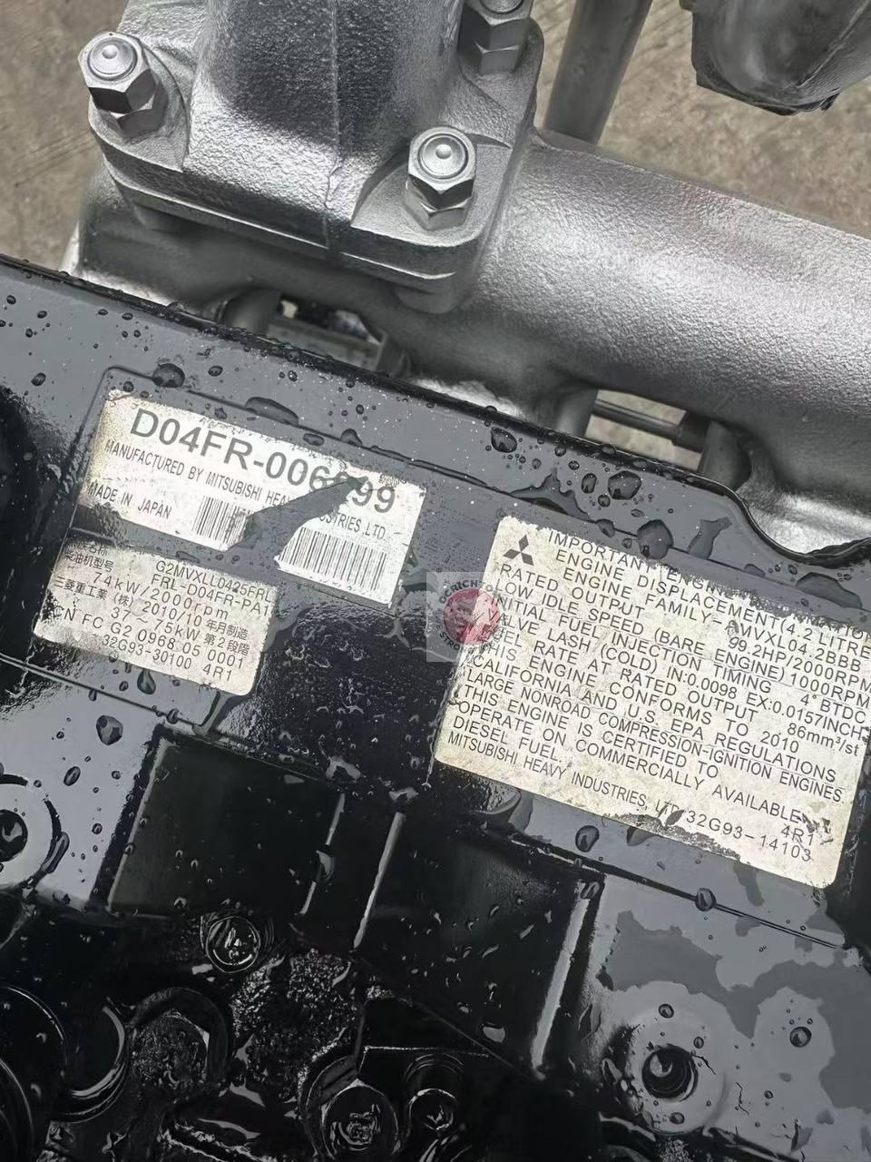 Дизельный двигатель Mitsubishi D04FR-006999 Дизельный двигатель Mitsubishi D04FR-006999